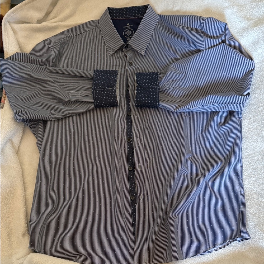 Con. Struct Men's Blue Striped Shirt XXL